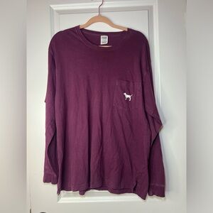 Men's Maroon Long Sleeve Shirt
